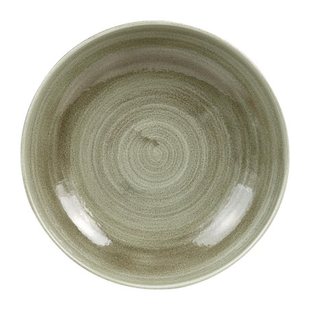Assiettes coupes rondes Churchill Stonecast Patina Antique Green 248mm (Lot de 12)