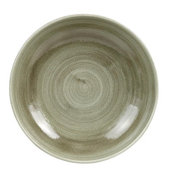 Assiettes coupes rondes Churchill Stonecast Patina Antique Green 182mm (Lot de 12)