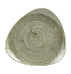 Assiettes triangulaires Churchill Stonecast Patina Antique Green 192mm (Lot de 12)