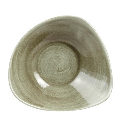 Bols triangulaires Churchill Stonecast Patina Antique Green 235mm (Lot de 12)