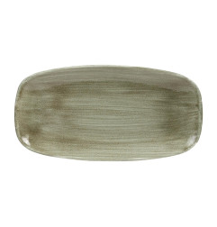 Assiettes oblongues Churchill Stonecast Patina Antique Green 298mm (Lot de 12)