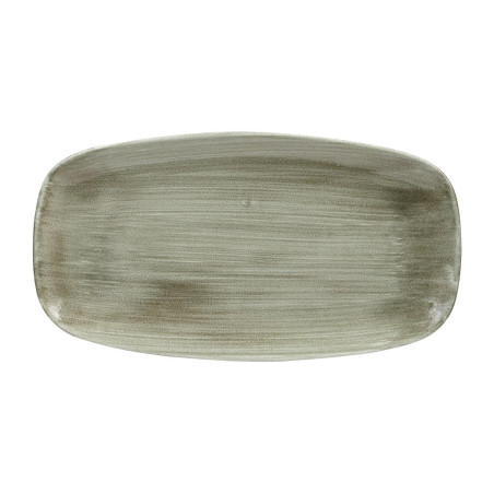 Assiettes oblongues Churchill Stonecast Patina Antique Green 355mm (Lot de 6)
