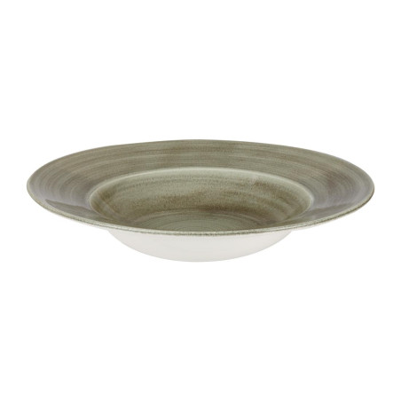 Bols bord large Churchill Stonecast Patina Antique Wide Green 280mm (Lot de 12)