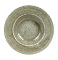 Bols bord large Churchill Stonecast Patina Antique Wide Green 280mm (Lot de 12)