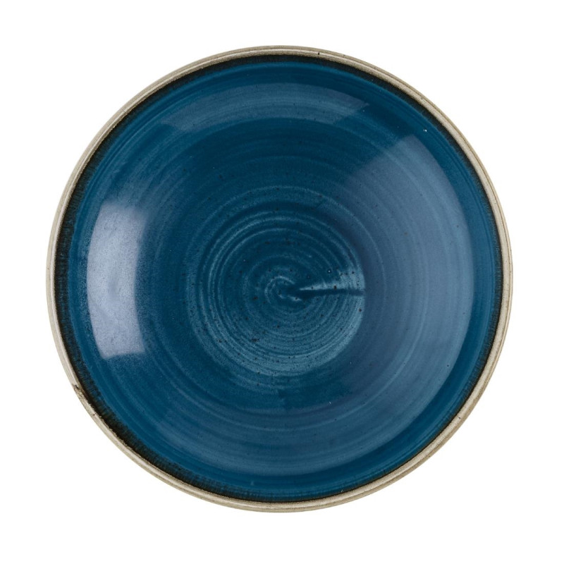Assiettes coupe ronde Churchill Stonecast Java Blue 184mm (Lot de 12)