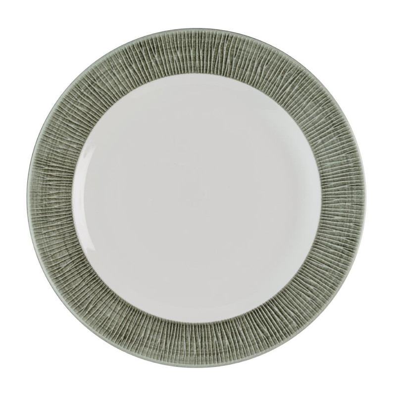 Assiettes classiques Churchill Bamboo Ceramic Spinwash Alpine 273mm (Lot de 12)