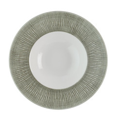 Assiettes à bord large Churchill Bamboo Ceramic Spinwash Alpine 231mm (Lot de 12)
