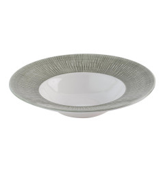 Assiettes à bord large Churchill Bamboo Ceramic Spinwash Alpine 231mm (Lot de 12)