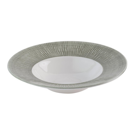 Assiettes à bord large Churchill Bamboo Ceramic Spinwash Alpine 231mm (Lot de 12)