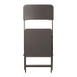 Chaises pliantes en rotin PE Bolero marron (lot de 2)