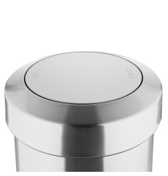Poubelle en acier brossé Bolero avec couvercle basculant 70L
