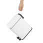 Poubelle de salle de bain slim Jantex blanche 5L