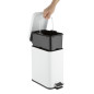 Poubelle de salle de bain slim Jantex blanche 5L