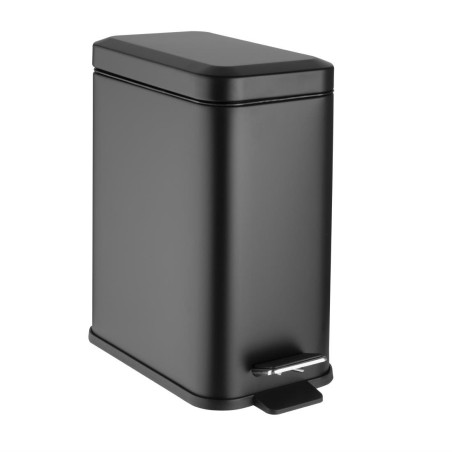 Poubelle de salle de bain slim Jantex noire 5L
