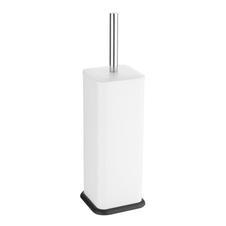 Brosse et support WC carré blanc Jantex
