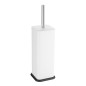 Brosse et support WC carré blanc Jantex