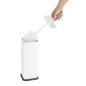 Brosse et support WC carré blanc Jantex