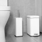 Brosse et support WC carré blanc Jantex