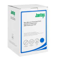 Chiffons de nettoyage compostables bleus Jantex Green (lot de 200)