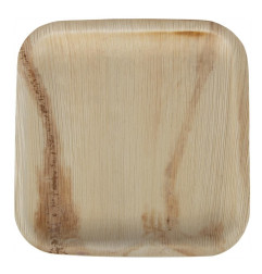 Assiettes creuses carrées en feuilles de palmier Fiesta Compostable 200mm (lot de 100)