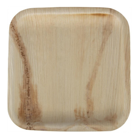 Assiettes creuses carrées en feuilles de palmier Fiesta Compostable 200mm (lot de 100)