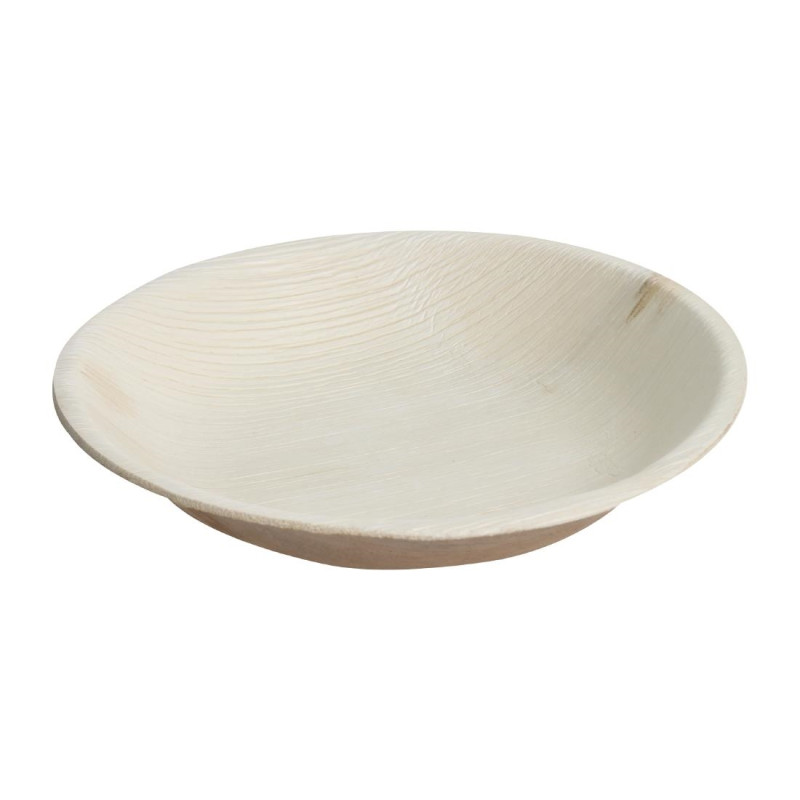 Assiettes creuses rondes en feuilles de palmier Fiesta Compostable 175mm (lot de 100)