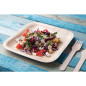 Assiettes creuses carrées en feuilles de palmier Fiesta Compostable 200mm (lot de 100)