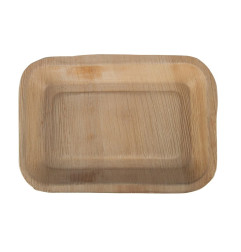 Assiettes creuses rectangulaires en feuilles de palmier Fiesta Compostable 250mm (lot de 100)