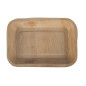 Assiettes creuses rectangulaires en feuilles de palmier Fiesta Compostable 250mm (lot de 100)