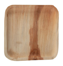 Assiettes creuses carrées en feuilles de palmier Fiesta Compostable 250mm (lot de 100)