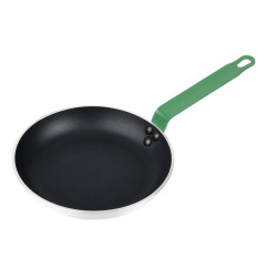 Poêle en aluminium antiadhésive Hygiplas Teflon Platinum Plus avec poignée verte 24cm