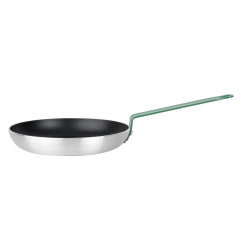 Poêle en aluminium antiadhésive Hygiplas Teflon Platinum Plus avec poignée verte 28cm