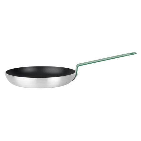 Poêle en aluminium antiadhésive Hygiplas Teflon Platinum Plus avec poignée verte 28cm