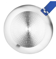 Poêle en aluminium antiadhésive Hygiplas Teflon Platinum Plus avec poignée bleue 20cm