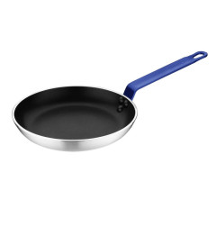Poêle en aluminium antiadhésive Hygiplas Teflon Platinum Plus avec poignée bleue 24cm