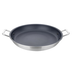 Poêle à paëlla en aluminium antiadhésive Vogue Teflon Platinum Plus 45cm