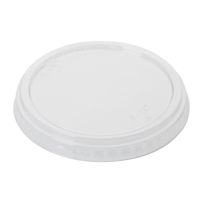 Couvercles plats en rPET Fiesta Recyclable pour pots Deli 225/340/455ml (lot de 300)