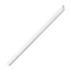 Pailles en papier pour bubble tea Fiesta Compostable blanches 12x210mm (lot de 150)
