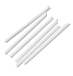 Pailles en papier pour bubble tea Fiesta Compostable blanches 12x210mm (lot de 150)