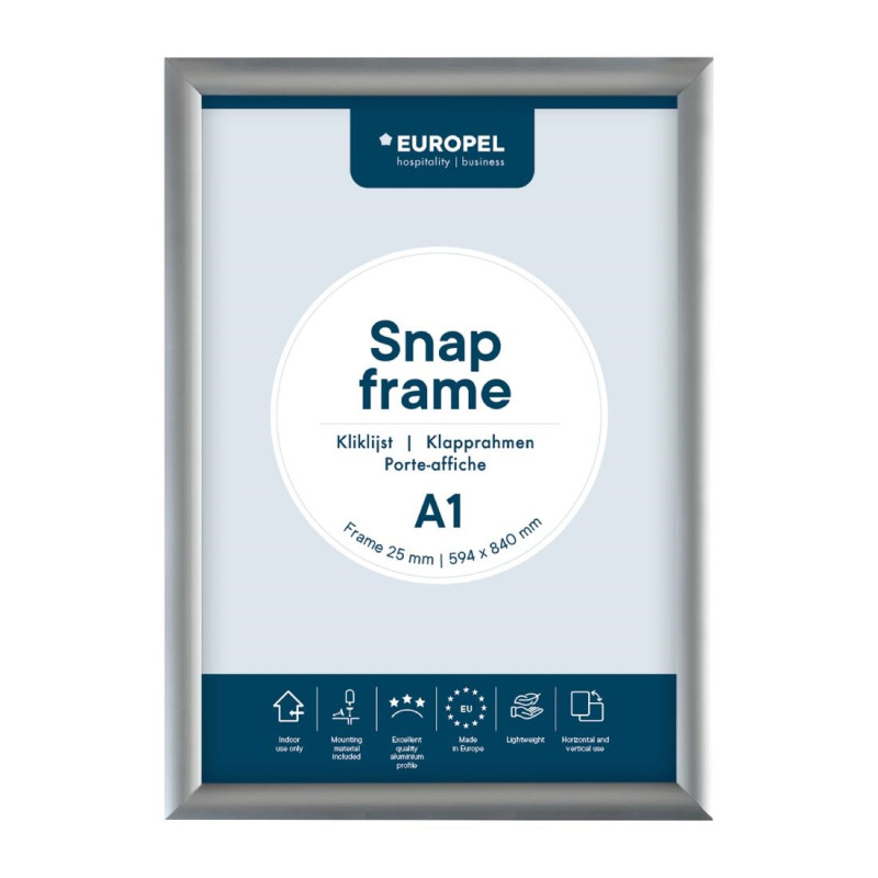 Cadre clipsable en aluminium Europel A1 25mm