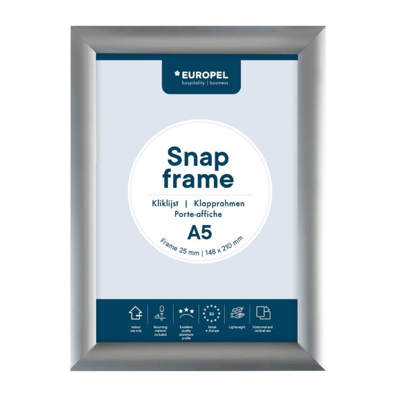 Cadre clipsable en aluminium Europel A5 25mm