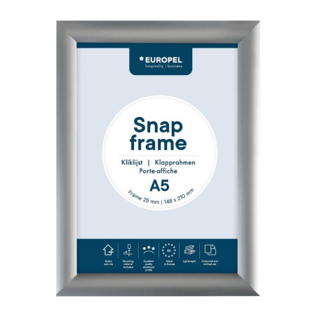Cadre clipsable en aluminium Europel A5 25mm