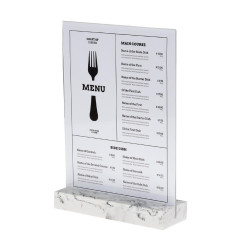 Présentoir de table Europel A4 polystone blanc