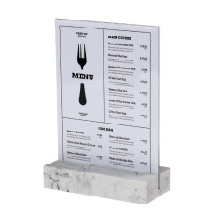Présentoir de table Europel A5 polystone blanc