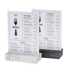 Présentoir de table Europel A5 polystone blanc