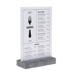 Présentoir de table Europel A4 polystone anthracite