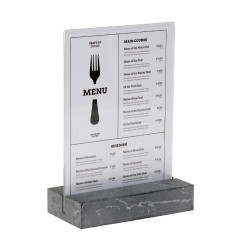 Présentoir de table Europel A5 polystone anthracite