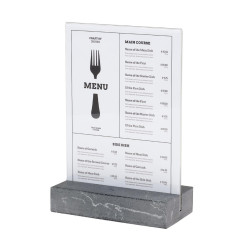 Présentoir de table Europel A5 polystone anthracite
