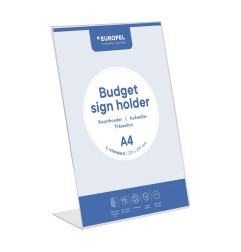 Présentoir de table Europel Budget L-standard A4 transparent