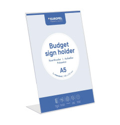Présentoir de table Europel Budget L-standard A5 transparent
